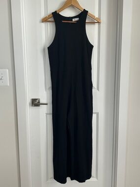 Babaton Black Sleeveless Wide-Leg Jumpsuit